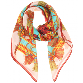 Pattern Red and Yellow Pleiad Silk Scarf